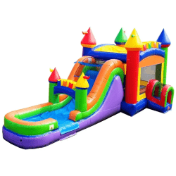 Wet/Dry Mega Rainbow Bounce House Combo